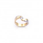 R054 Двухцветный кольцо с бриллиантами 0,33 карат