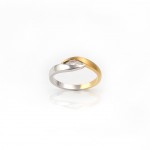 R080 Dvoubarevný prsten s diamantem 0,08ct