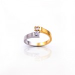 R085 Dvoubarevný prsten s 0,22ct diamanty