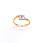 R090 Dvoubarevný prsten s diamantem 0,42ct