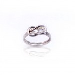R092 Solitare prsten od bijelog zlata s dijamantom od 0,62 karata