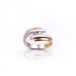 R093 Bicolor Ring with 0.20ct diamond
