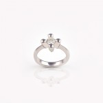 R102 fehérarany Solitare gyűrű 0,54 karátos gyémánttal