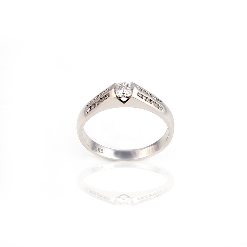 Prsten z bílého zlata R152 s 0,40ct diamanty