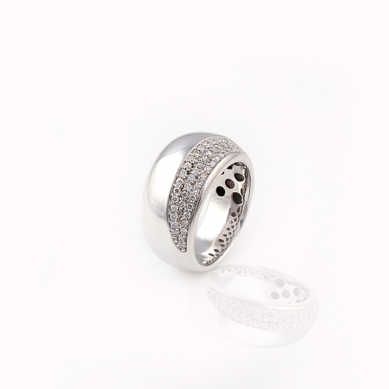 Prsten od bijelog zlata R156 s dijamantima od 0,39 karata