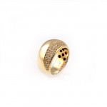 R163 prsteň zo žltého zlata s 0,40 ct diamantmi