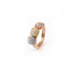 Tříbarevný prsten R165 s diamantem 0,60ct