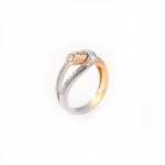 R236 Двухцветный кольцо с бриллиантами 0,44 ct