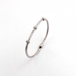 Blzk021 White Gold Armring With 0.42ct Diamonds
