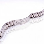 Blzk030 White Gold Solid Armband with 3.50ct Diamonds