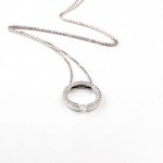K002 White Gold Necklace with Diamonds