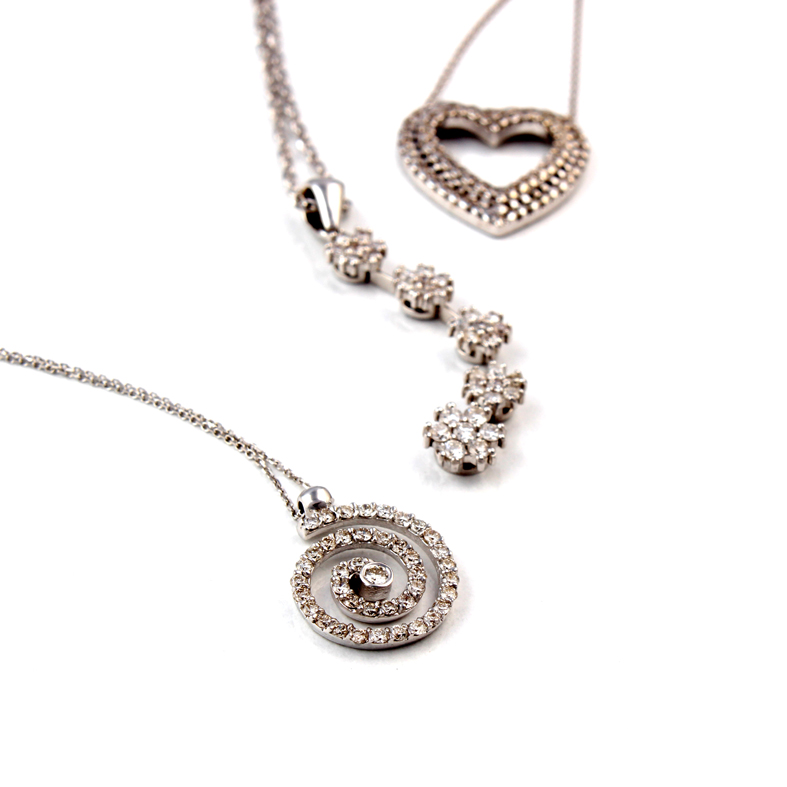 K012 White Gold  Pendent with 0.51ct Diamonds