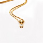 K016 Yellow Gold  Pendent With 0.30ct Diamond