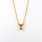 K030 Yellow Gold Pendent With 0.23ct Diamond