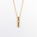 K034 Yellow Gold Alliance Necklace With 0.15ct Diamond