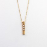 K036 Yellow Gold Alliance Necklace With 0.33ct Diamonds