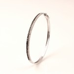 Blzk 2121 White Gold Armring with 0.60ct Black and 0.60ct White Diamonds