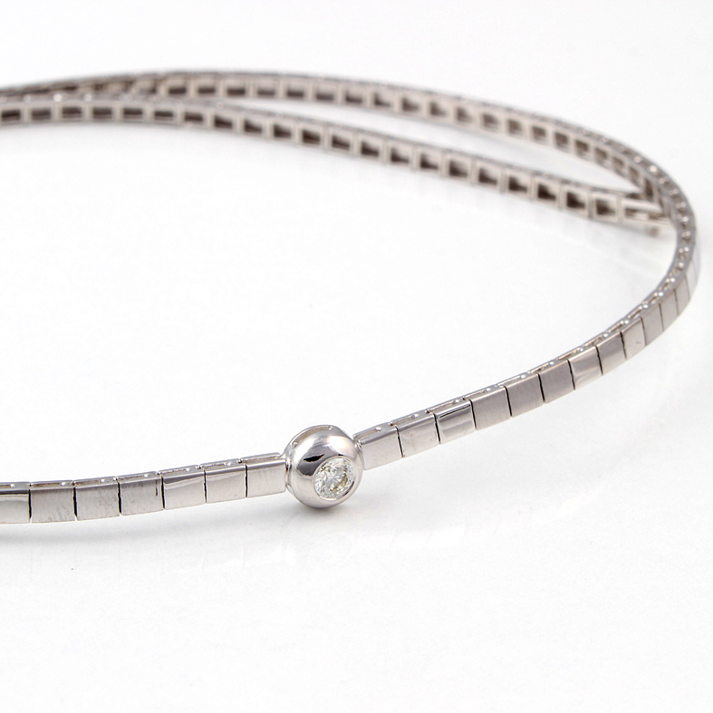 K026 White Gold Necklace With 0.26ct Diamond.