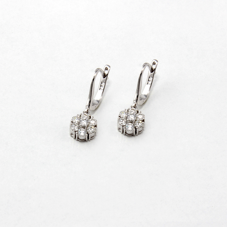 KP014 White Gold Earring With 0.70ct Diamonds.
