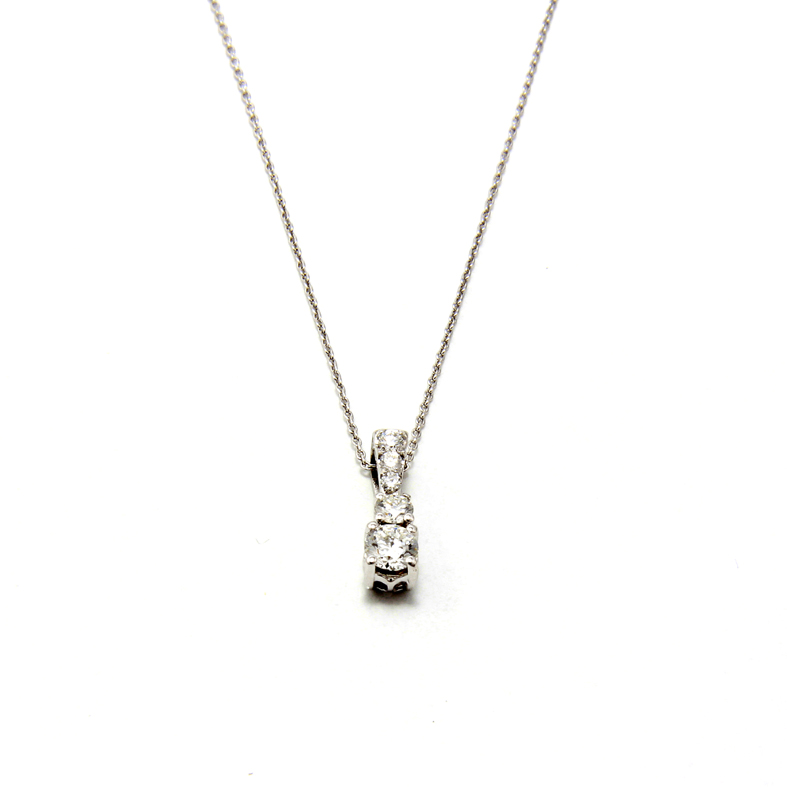 P01A White Gold Pendent with 0.51ct Diamonds