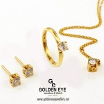 P499 Yellow Gold Pendent with 0.43ct Diamond