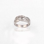 R073 кольцо из белого золота с бриллиантами 0,36 ct