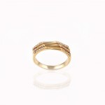 Prsten ze žlutého zlata R159 s 0,23ct diamanty