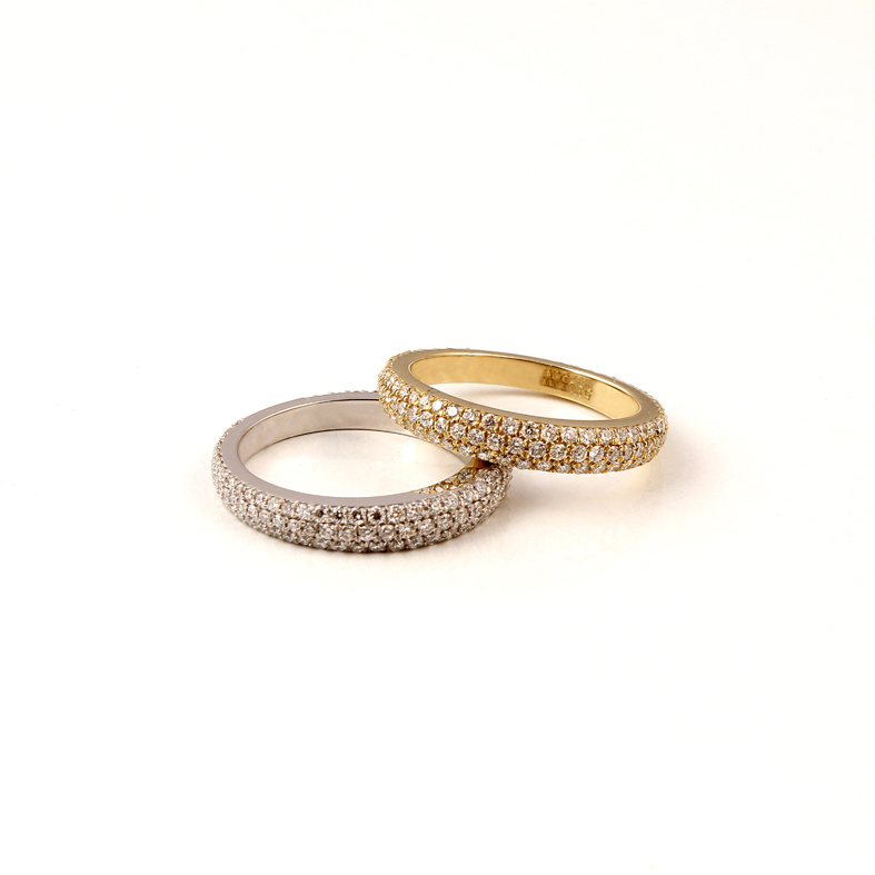 R188 Yellow Gold Ring with 1.10ct Diamonds