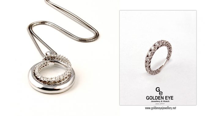 R190 hvitt gull Ring med 1.35ct diamanter