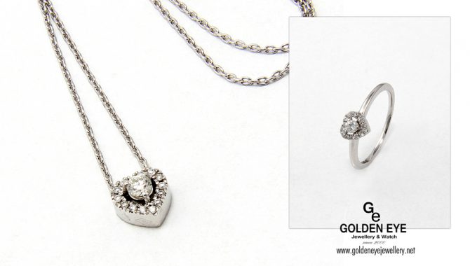 R203 кольцо из белого золота с бриллиантами 0.18ct