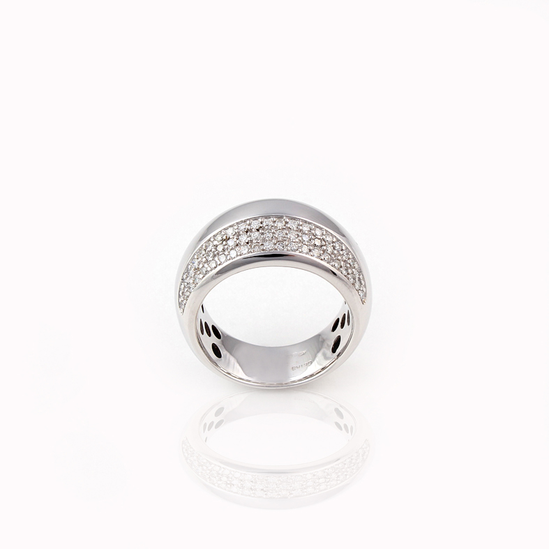 Prsten od bijelog zlata R219 s dijamantima od 0,39 karata
