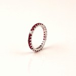 R812 White Gold Ring with 0.19ct Diamond and 1.19ct Ruby